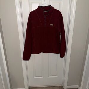 L.L. Bean Burgundy Men’s Katahdin Fleece Pullover